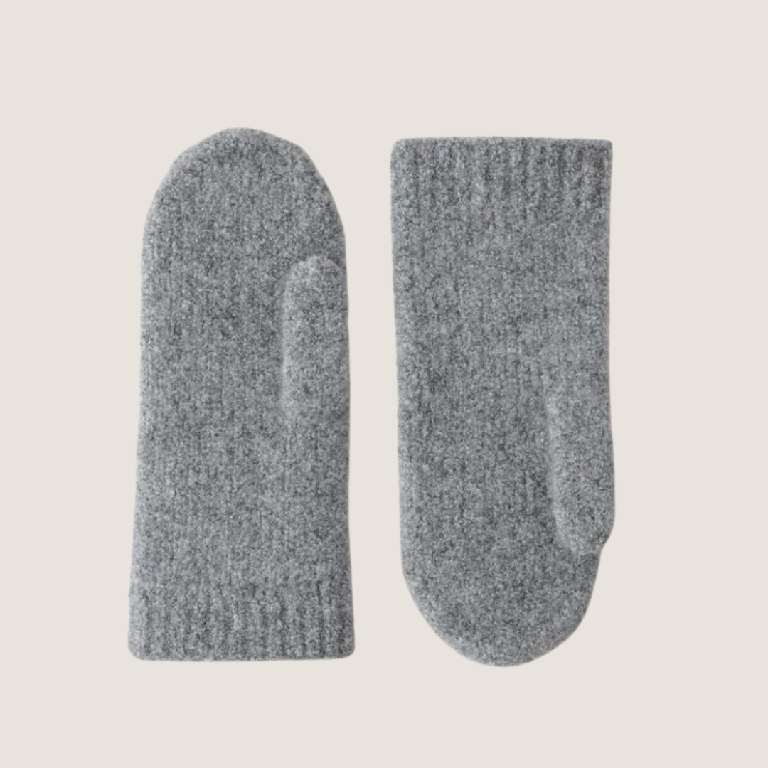 The Boucle Mittens Graphite