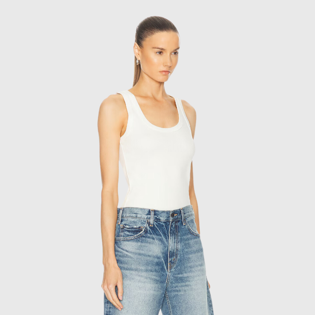 Supima Rib Tank White